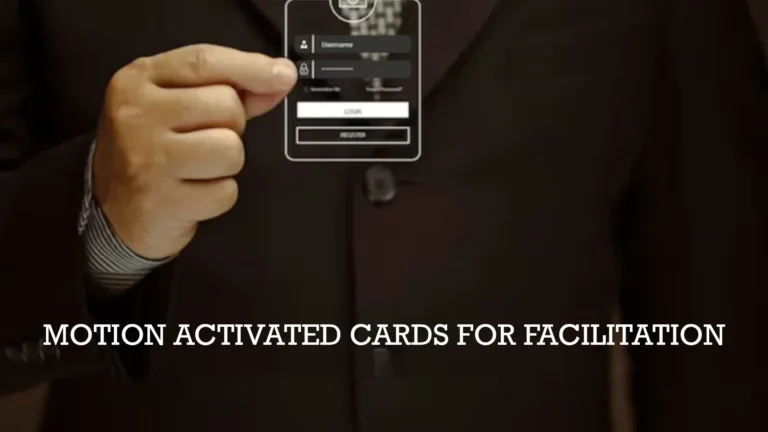 motion activated cards for facilitation