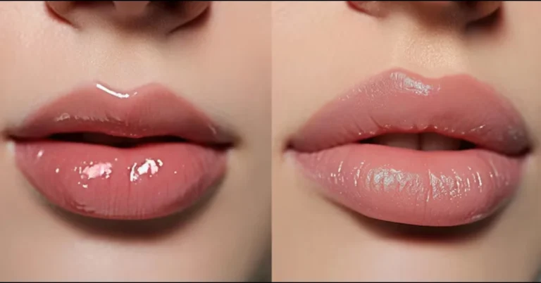 lip flip before and after