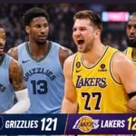 Lakers Outlast Grizzlies 128-121 Behind Doncic and James in Competitive Western Conference Clash