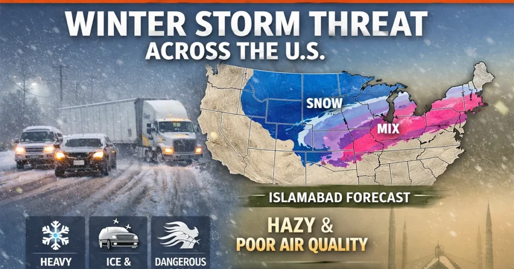 AccuWeather Reports Widespread Winter Weather Threat Across U.S. Islamabad Forecast Shows Hazy Conditions