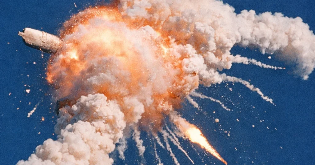Challenger Explosion Kills Seven After Shuttle Breaks Apart During Launch