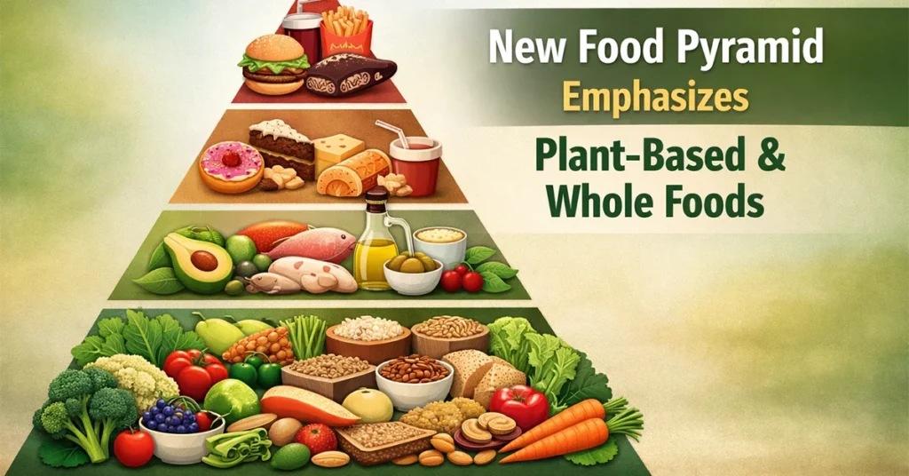 New Food Pyramid Shifts Focus to Plant-Based, Whole Foods
